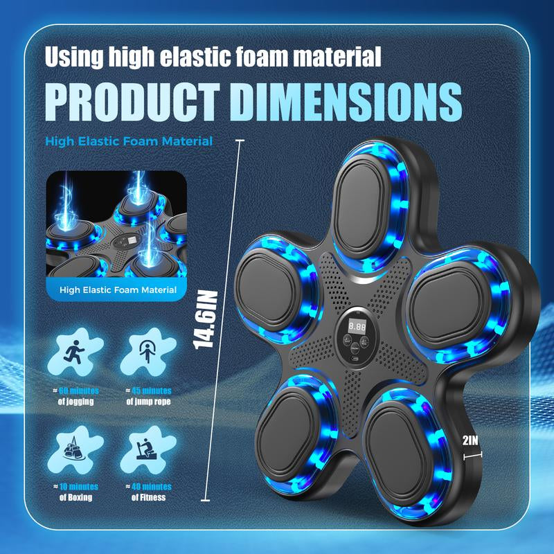 Upgraded Music Boxing Machine - Smart Bluetooth Wall-Mounted Fun Fitness Toy with Punch Counter, Adjustable Speed, Premium Gloves Included - Home/Office Workout & Stress Relief Playmate LED Light Sword Cosplay Set Wooden Gymnastic Rings