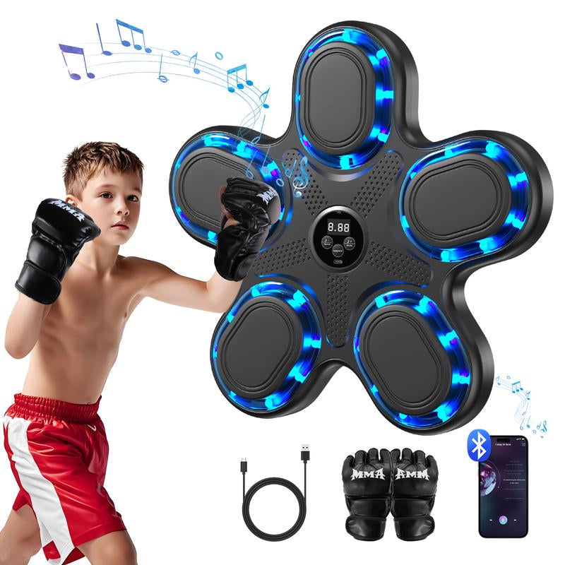 Upgraded Music Boxing Machine - Smart Bluetooth Wall-Mounted Fun Fitness Toy with Punch Counter, Adjustable Speed, Premium Gloves Included - Home/Office Workout & Stress Relief Playmate LED Light Sword Cosplay Set Wooden Gymnastic Rings