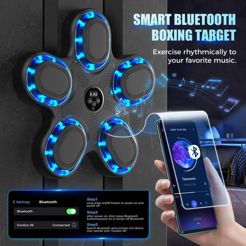 Upgraded Music Boxing Machine - Smart Bluetooth Wall-Mounted Fun Fitness Toy with Punch Counter, Adjustable Speed, Premium Gloves Included - Home/Office Workout & Stress Relief Playmate LED Light Sword Cosplay Set Wooden Gymnastic Rings