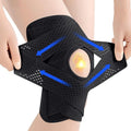 Plus Size Knee Compression Wrap Brace - Breathable Adjustable with Side Stabilizers for Men & Women - Comfortable & Flexible Leg Supporter