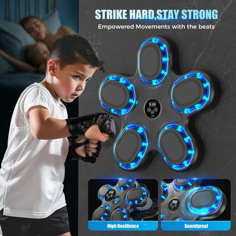 Upgraded Music Boxing Machine - Smart Bluetooth Wall-Mounted Fun Fitness Toy with Punch Counter, Adjustable Speed, Premium Gloves Included - Home/Office Workout & Stress Relief Playmate LED Light Sword Cosplay Set Wooden Gymnastic Rings