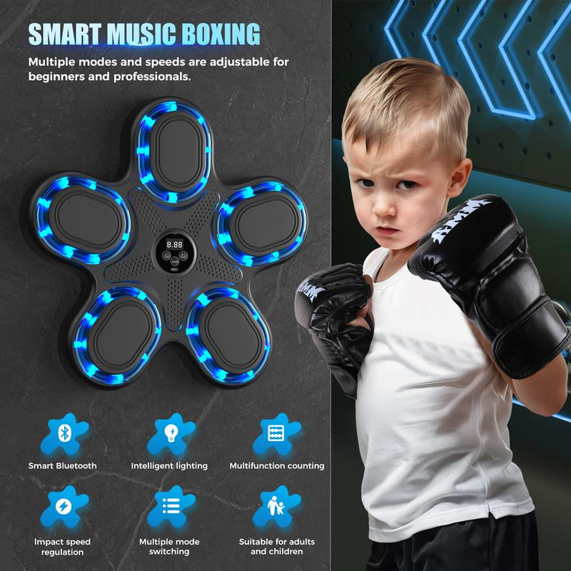 Upgraded Music Boxing Machine - Smart Bluetooth Wall-Mounted Fun Fitness Toy with Punch Counter, Adjustable Speed, Premium Gloves Included - Home/Office Workout & Stress Relief Playmate LED Light Sword Cosplay Set Wooden Gymnastic Rings